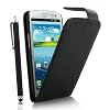 KOLAY� Samsung Galaxy S3 H�lle - Samsung Galaxy S3 Leder Case Etui Schutzh�lle + Eingabestift