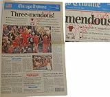 B.J. Armstrong Autographed/Hand Signed Chicago Tribune 6/21/93 Bulls Three-Peat