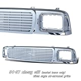 94-97 Chevy S10/Sonoma (Sealed Beam Only) Grill Shell Billet Style All Chrome