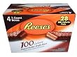 Reese's Peanut butter Wafer Bars 100 Calorie Packs Made with Hershey's Chocolate Four 7-Count Boxes