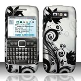 BLACK VINES Hard Rubber Feel Plastic Design Case for Nokia E71 71x [In Twis ....
