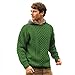 Aran Woollen Mills Inisheer Mens Irish Cable Knit Sweater, 100% Natural Irish Wool
