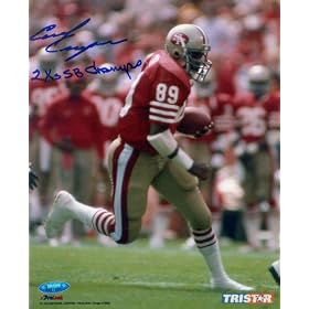 Buy Earl Cooper Autographed Hand Signed San Francisco 49ers 8x10 Photo with 2Xs SB Champs Inscription