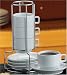 HIC Stackable Porcelain Demi Cup & Saucer Set, 9pc