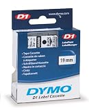 Dymo D-1 0.75 Inches x 23 Feet, Black On Clear, 1/Card (45800)
