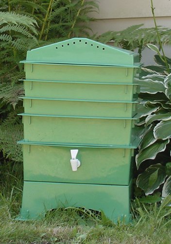 Gusanito Worm Farm Bin 5 Tray Green Worm Composter Free Garden Fork