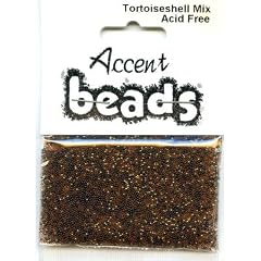 Impex Akzentperlen (ohne Loch) zum Kleben/Streuen, ca. 15 g, sehr klein, Tortoiseshell