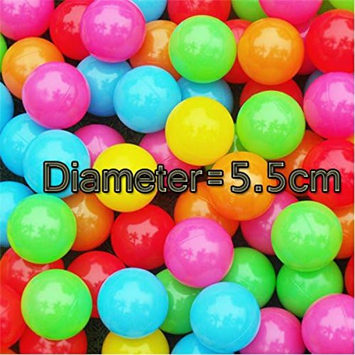 Swiming Balls Soft Pit Toy Mesh Bag - 100Pcs Children Ocean Ball Pool Colorful Plastic (size 55mm)