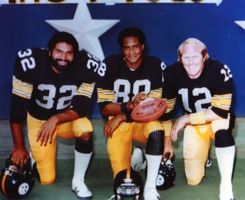 TERRY BRADSHAW-FRANCO HARRIS-LYNN SWANN PITTSBURGH STEELERS 8X10 SPORTS ACTION PHOTO