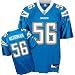 SHAWNE MERRIMAN #56 SAN DIEGO CHARGERS NFL REPLICA PLAYER JERSEY (ALTERNATE COLOR) (X-LARGE)