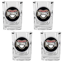 Washington Nationals MLB 4pc Square Shot Glass Set by Great American Products