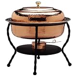 Old Dutch 16½x12½x18 Oval Décor Copper Chafing Dish, 6 Qt by Old Dutch