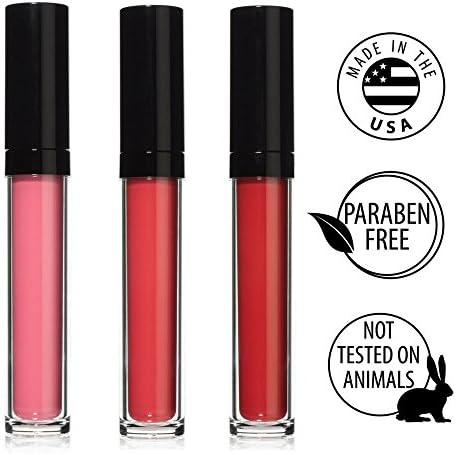 FLASH SALE! Limited Quantity, 3 Color Set! Liquid Matte Lipstick, Moisturizing and Long Lasting Stain (3 Pack Set: Pink and Reds)