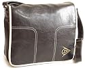 Dunlop Distressed Messenger Shoulder Bag - Black / Cream