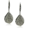 Judith Jack Sterling Silver and Marcasite Tear Drop Earrings