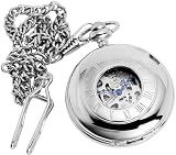 Mechanische Skelett Taschenuhr in silber. 48 Stunden Gangreserve Erfahrungen Damen
