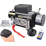 Classic 12000lbs 12V Electric Recovery Winch Truck SUV Trailer Wireless Remote