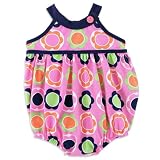 Chez Ami by Patsy Aiken Designs Sleeveless One Piece Knit Bubble Romper Peony Floral Print Girls Sizes 3M-3
