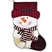 Elyhome Set of 2 Christmas Stockings 3D Stlye Handmade Plush 18 inches Santa Snowman