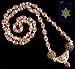 RUDRAKSHA AMULET MALA ~ 54 Prayer Beads w/ 1 Mukhi Replica Shiva Amulet ~ Includes Sanskrit Mala Bag
