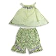 Picture Me - Toddler Girls Sleeveless Capri Set, Yellow, Lavender