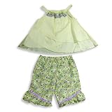 Picture Me - Infant Girls Sleeveless Capri Set, Yellow, Lavender (Size 12Months)
