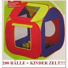 Kinder Zelt Pop Up + 200 St�ck B�lle B�llebad Ball