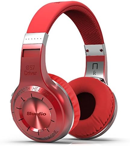 Bluedio H+(turbine) Bluetooth Stereo Headphone Wireless Headphones Bulit-in Microphone Micro-sd Music String/fm Radio Bt4.1 Over-ear Headphones -Gift Package Global Release (Red)