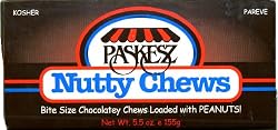 Paskesz Chocolate Bars, Family Pack, Nutty Chews Box, 5.5-Ounce (Pack of 6)