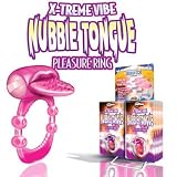 Bundle Xtreme Vibe Nubby Tongue Magenta and 2 pack of Pink Silicone Lubricant 3.3 oz