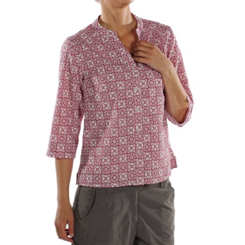ExOfficio Women's Next-To-Nothing Artisan Shirt,Hibiscus,X-Large