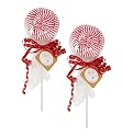 The Baby Bunch Lollipop Bodysuits Set - Red/White, 0-6 Months