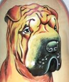 Russian Nesting Doll Dog Chinese Sharpei Mastiff Bulldog Boxer 5 Pc / 7in #dg08
