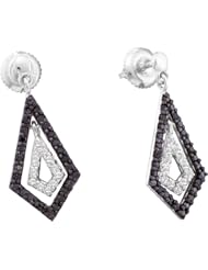 0.58CTW BLACK DIAMOND FASHGION EARRIN