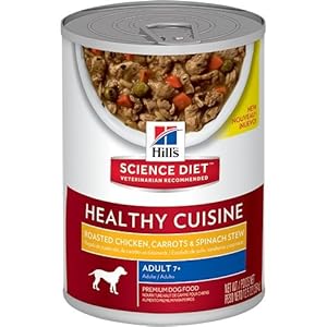 Hill's Science Diet Canine Adult 7+ Roasted Chicken Carrots & Spinach Stew Dog Food, 12.5 oz, 12-Pack Hill's Science Diet Canine Adult 7+ Roasted Chicken Carrots & Spinach Stew Dog Food, 12.5 oz, 12-Pack