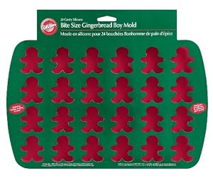 Wilton 24 Cavity Silicone Gingerbread Boy Mold Pan
