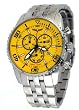 Corvette #CR215-9 Men's Stainless Steel Swiss Chronograph Yellow Dial Watch