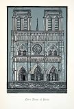 1948 Lithograph Notre Dame Paris Cathedral France Our Lady Gothic Ronald Clyne - Original Lithograph