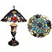 Chloe Lighting FWT19B544 Roses 3 Light Double Lit Table Lamp - 5475354