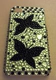 iPhone 4 Case Blink Diamonds Exotic Couple Butterfles in White Crystals Protector Snap On Case Cover