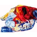 Prettystern - 90cm X 90cm Kunstdruck Malerei Tuch aus reiner Seide - Rosina Wachtmeister - Walking Pretty