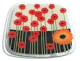 Peggy Karr 12-Inch Glass Flores Square Plate