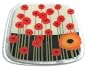 Peggy Karr 12-Inch Glass Flores Square Plate