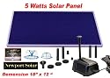 LARGE SOLAR POWER POND WATER PUMP 18" SOLAR PANEL 5 WATTS