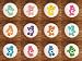 SET (12) CARE BEARS BEAR CHILDRENS DRESSER DRAWER PULLS KNOBS