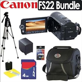 Canon FS22 Dual Flash Memory Camcorder With 32GB Internal Memory and 37x Optical Zoom +... by Canon