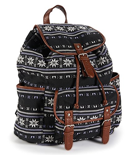 Aeropostale Women's Snowflake Backpack Black