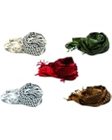 Kingree Military Shemagh Tactical Desert 100% Cotton Keffiyeh Scarf Wrap, Shemagh Head Neck Scarf, Arab Scarf