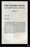 THE PROSE POEM: AN INTERNATIONAL JOURNAL VOLUME 5 / 1996