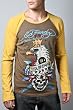 Ed Hardy - Men's Danger Eagle Raglan Crew Neck L/S (Mustard)